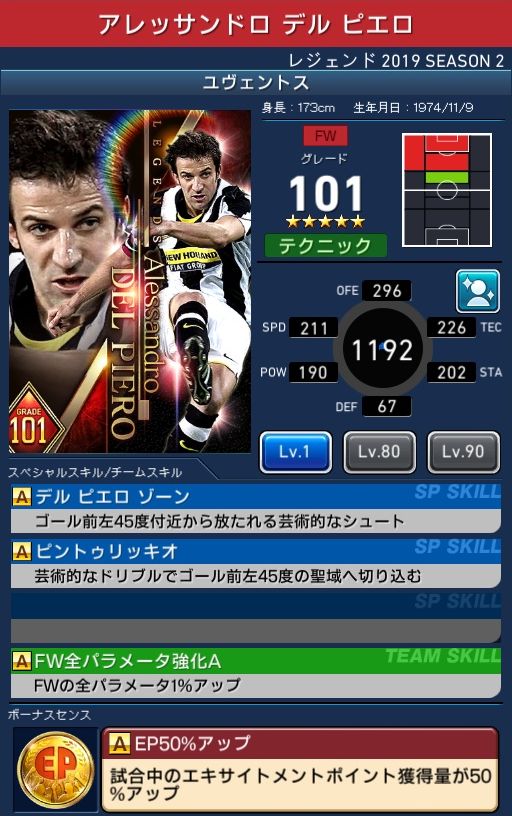 ウイコレ レジェンドシリーズ19シーズン2 アレッサンドロ デル ピエロ登場 Pepe Blog