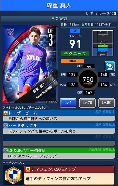 2021年JカードGEM24枚限定FC東京森重真人レアカード Jクラ】FC