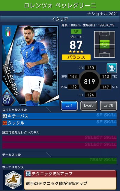 ウイコレ ナショナルシリーズ21 イタリア代表登場 Pepe Blog