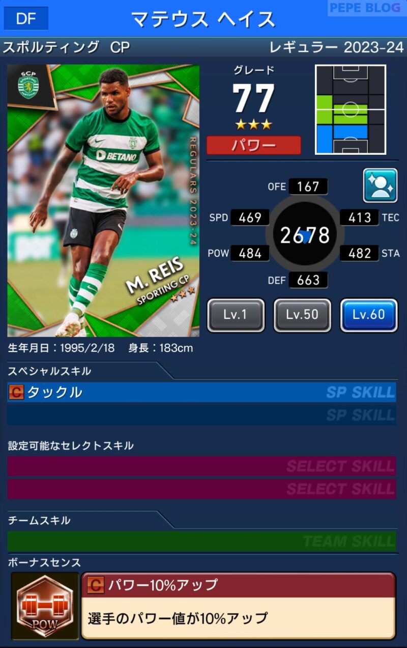 【ウイコレ】レギュラー2023-24 スポルティングCP