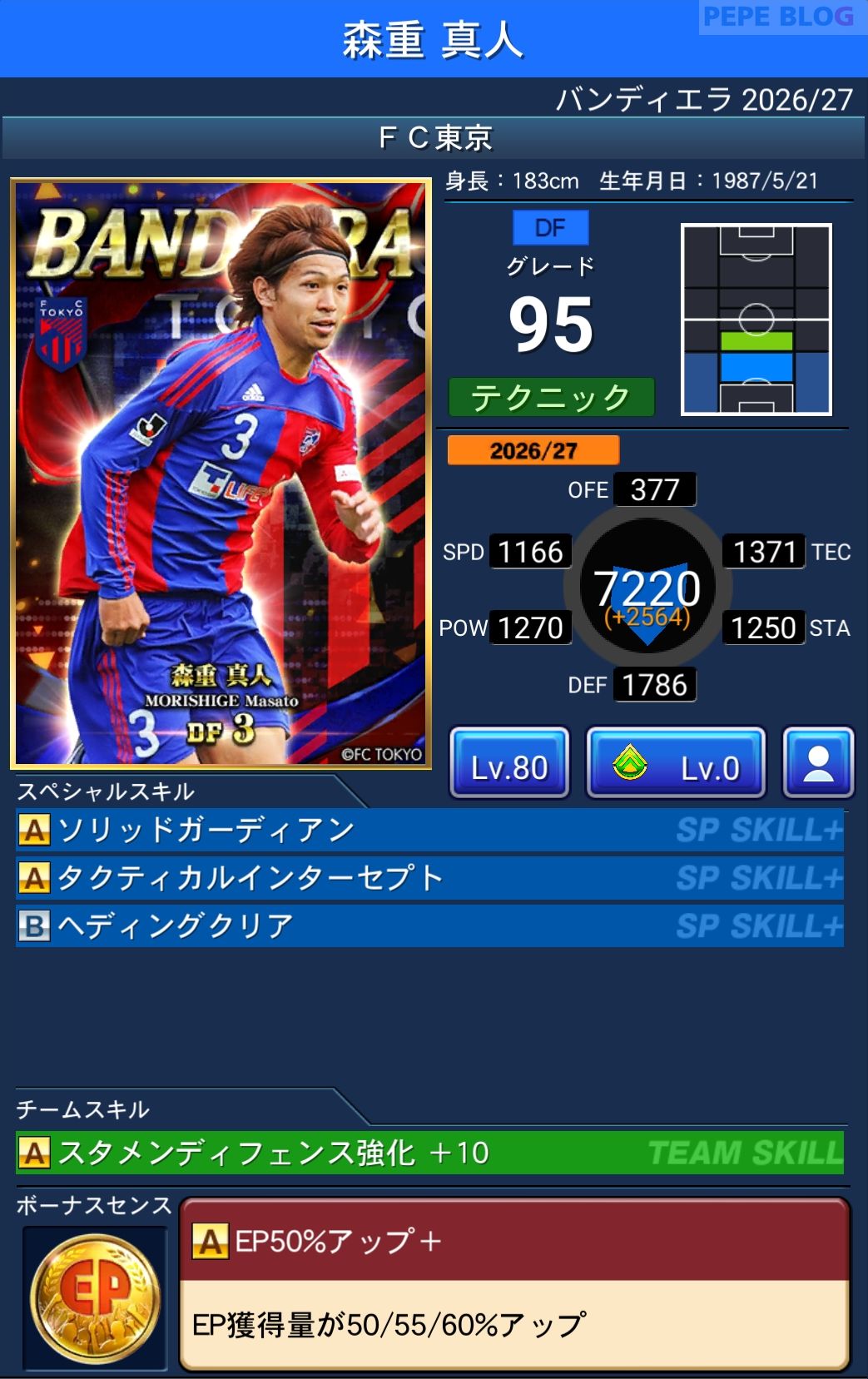 Jクラ バンディエラ2026-27 森重真人 FC東京