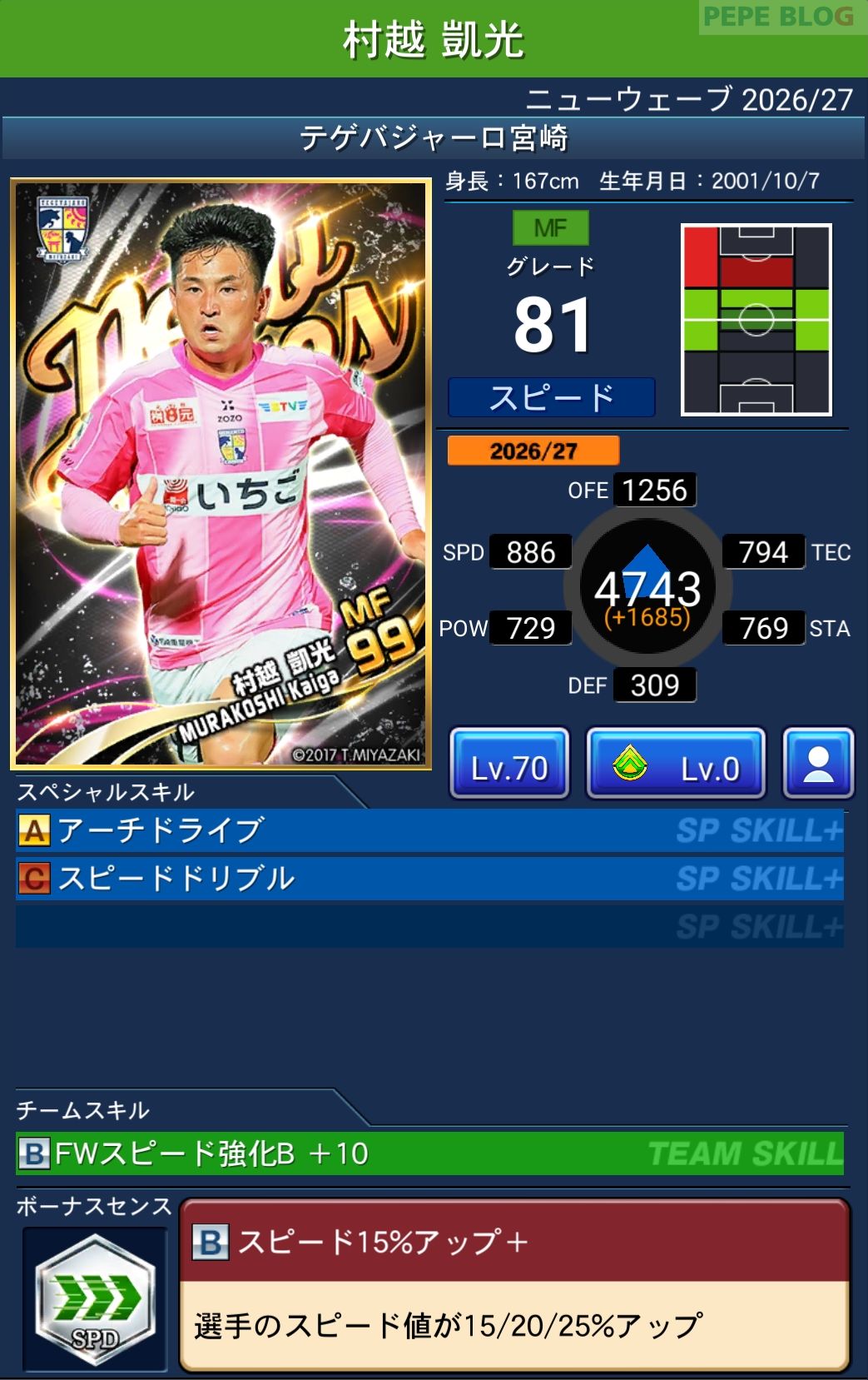 Jクラ ニューウェーブ2026-27 村越凱光 テゲバジャーロ宮崎